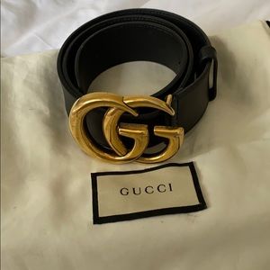 Gucci double GG belt